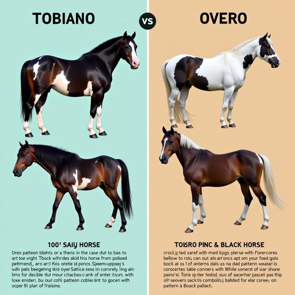 Pinto Horse Coat Patterns: Tobiano and Overo