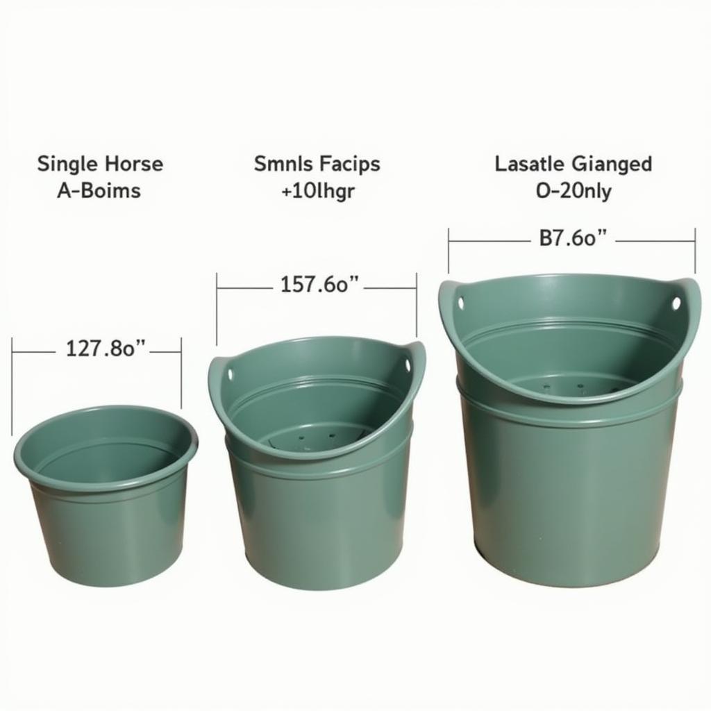 Comparing Sizes of Plastic Horse Troughs