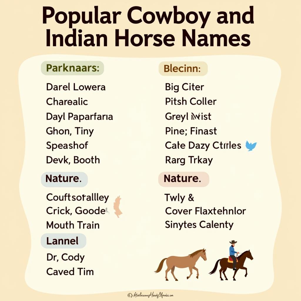 Popular Horse Names List