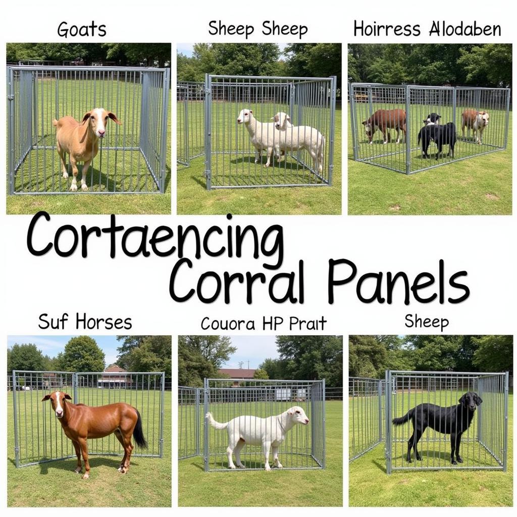 Portable Corral Panel Setup for Various Animals