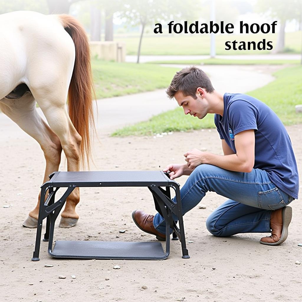 Portable Hoof Stand for Farrier Use