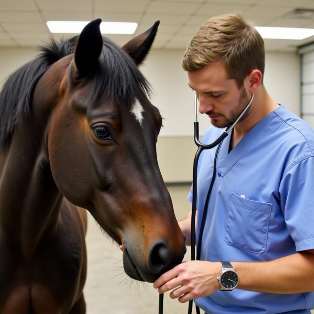 Veterinary Checkup for Horse on Prascend