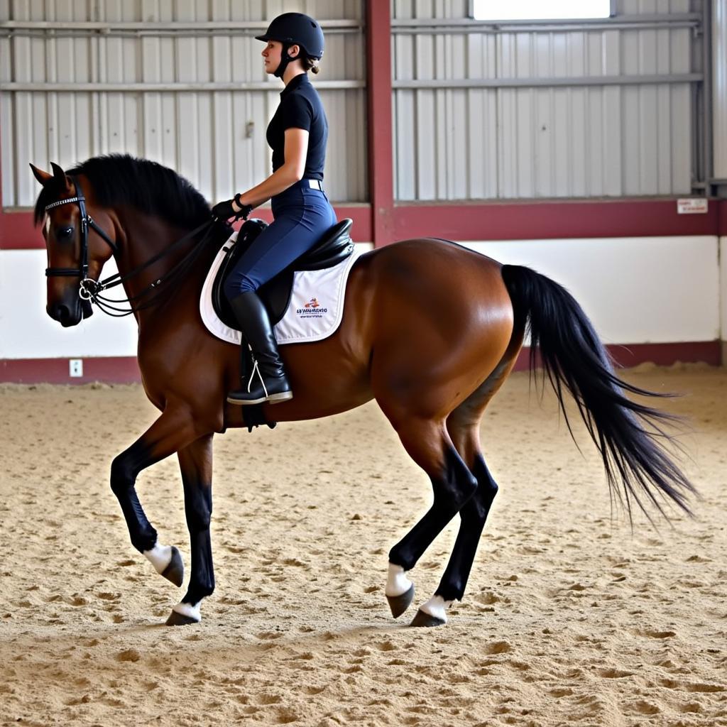 Horse and Rider Practicing Lead Changes