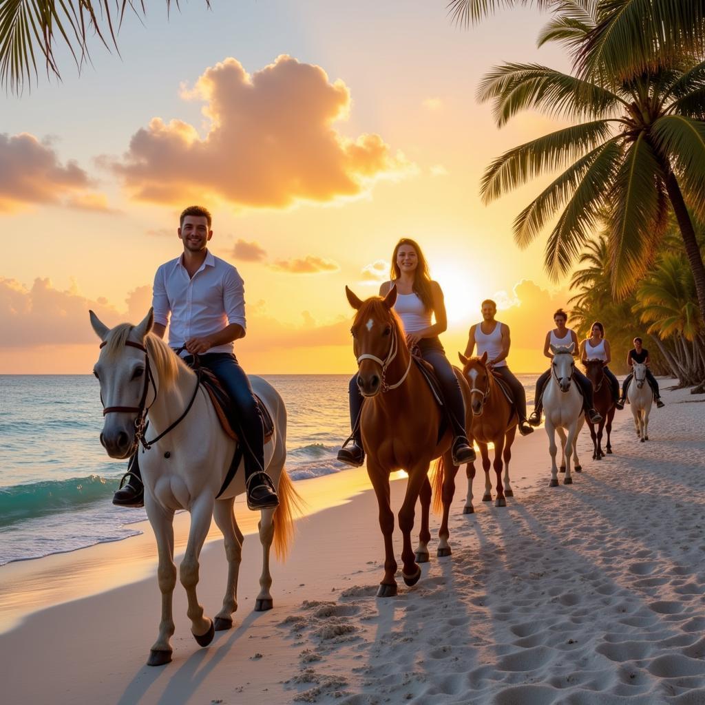 Horseback riding on Punta Cana beach