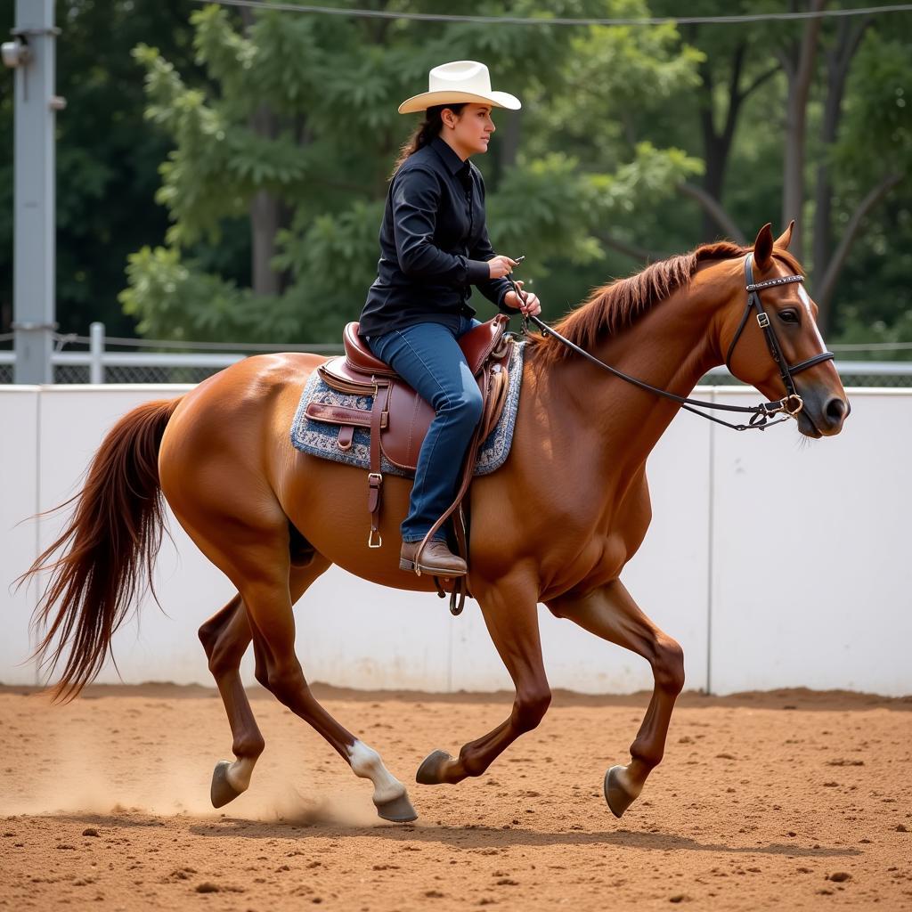 Quarter Horse being shown in a Florida competition