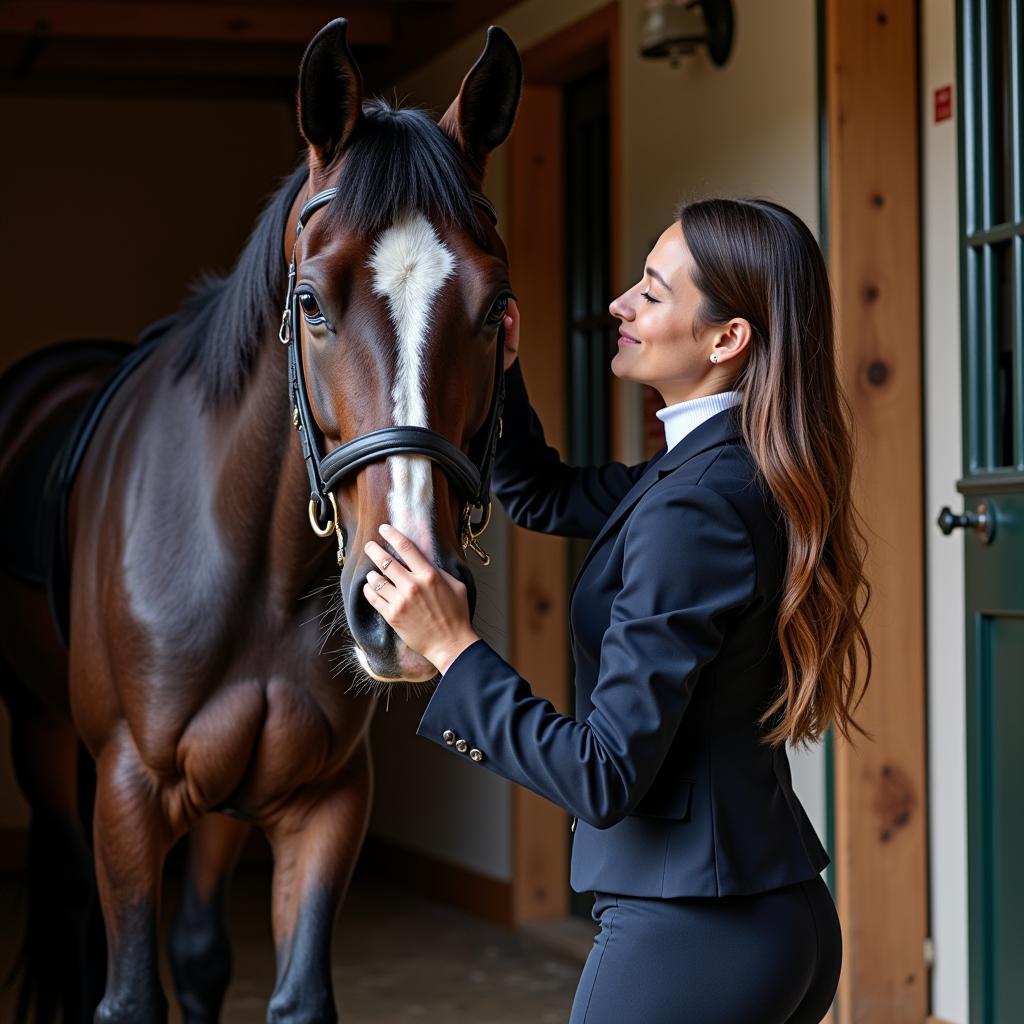 Rider and Grand Prix Show Jumper in Harmony