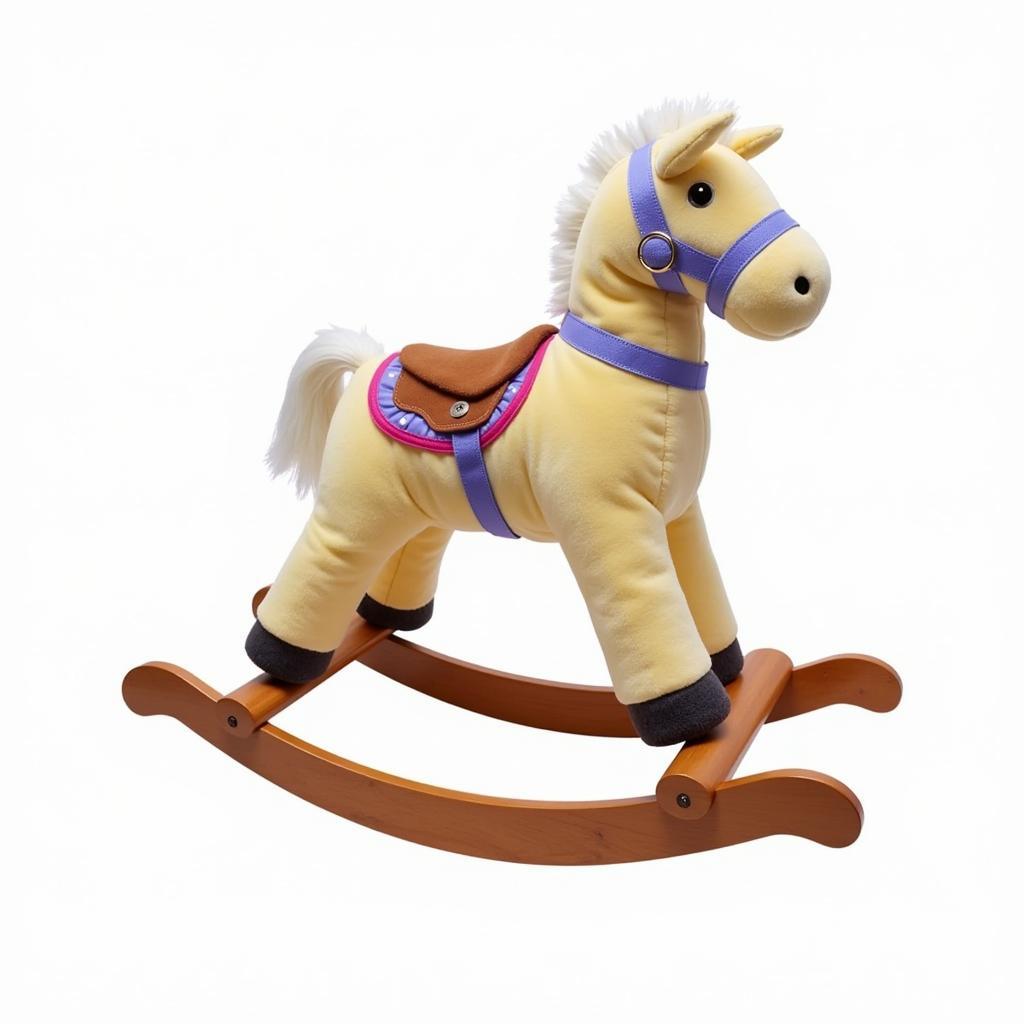 Plush Rocking Horse with Seat for Toddlers