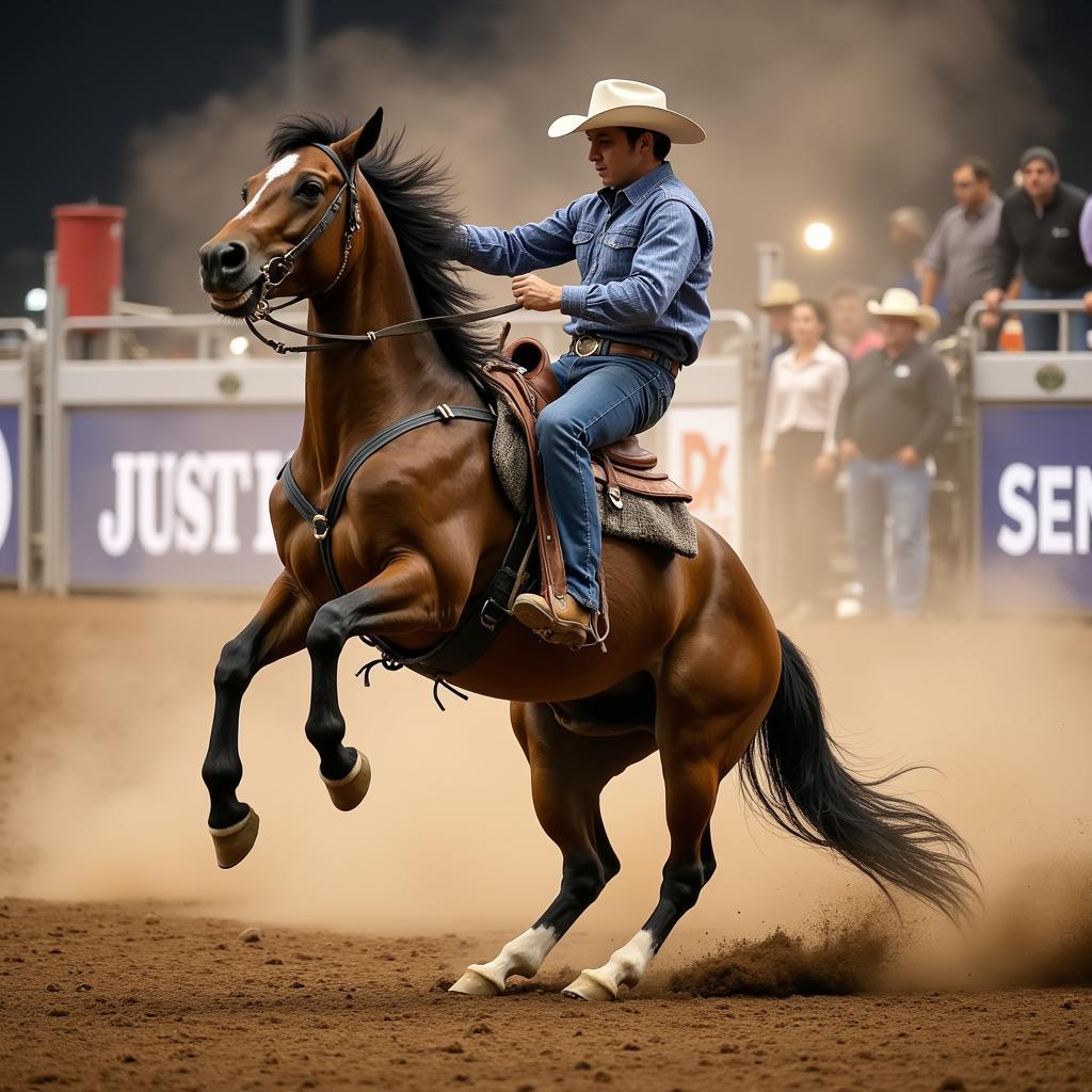 Rodeo Horse Bucking Rider