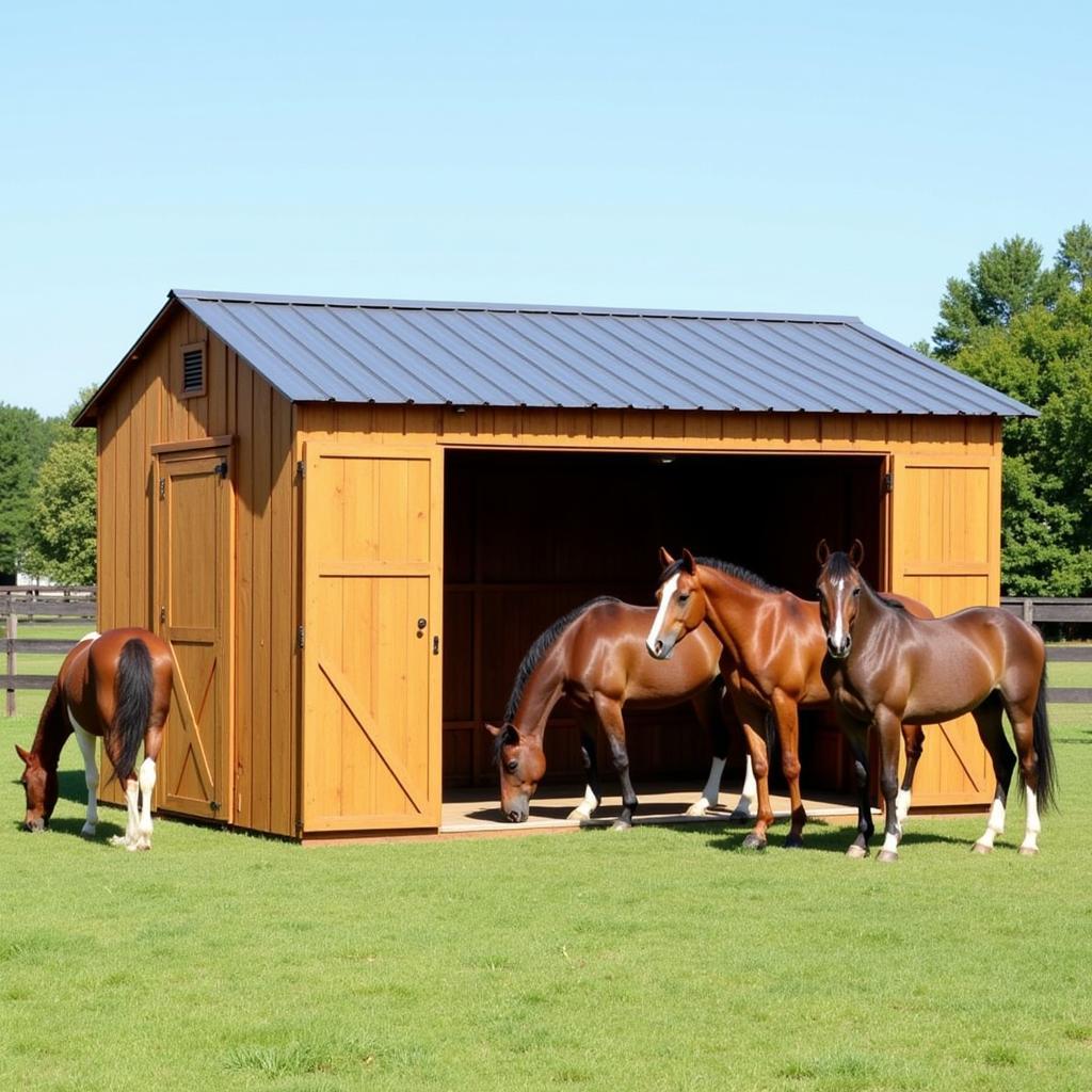 Run-in Shed Horse Paddock Shelter Example