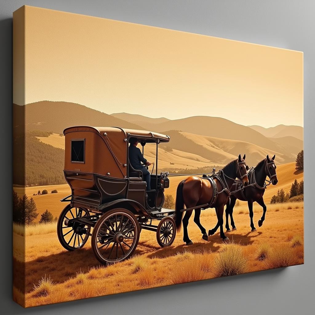 Rustic Horse Carriage Canvas Print