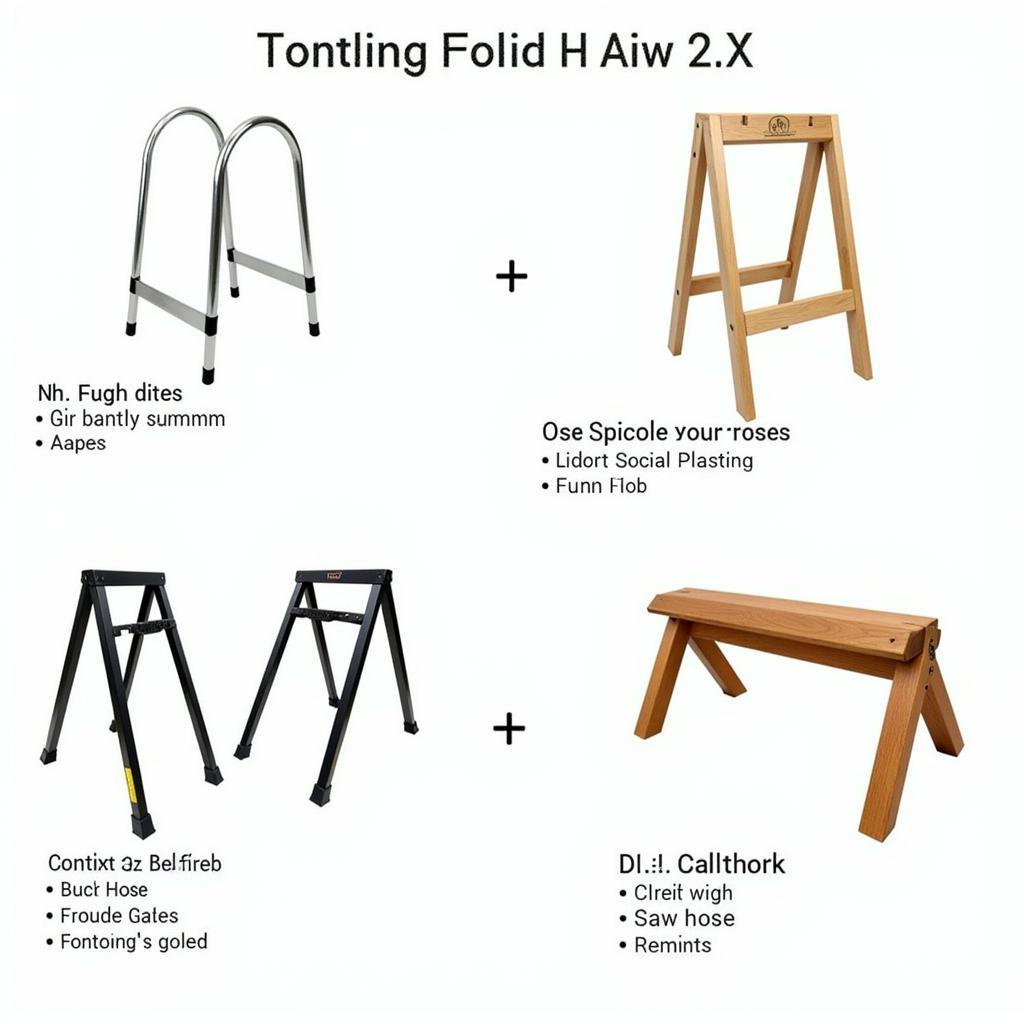 Different types of saw horses in a 2-pack