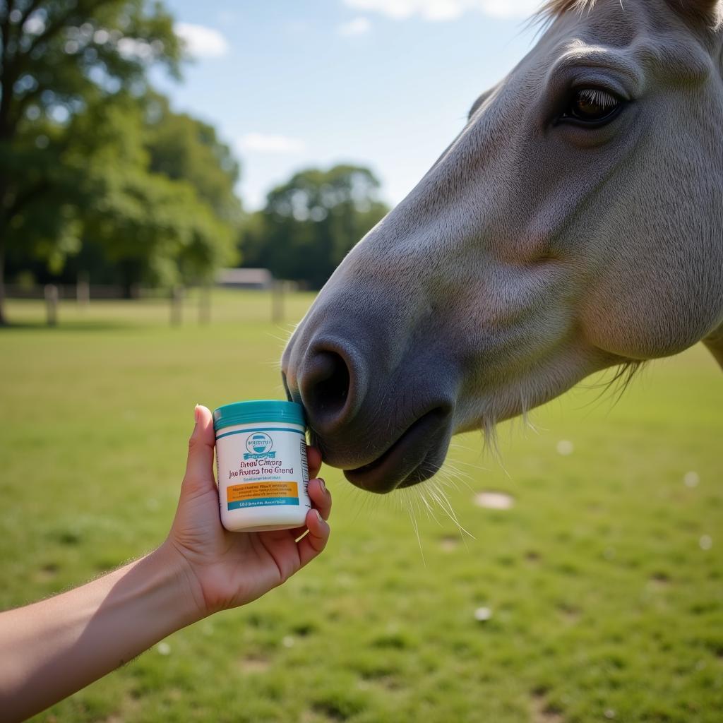 Senior Horse Receiving Joint Supplement