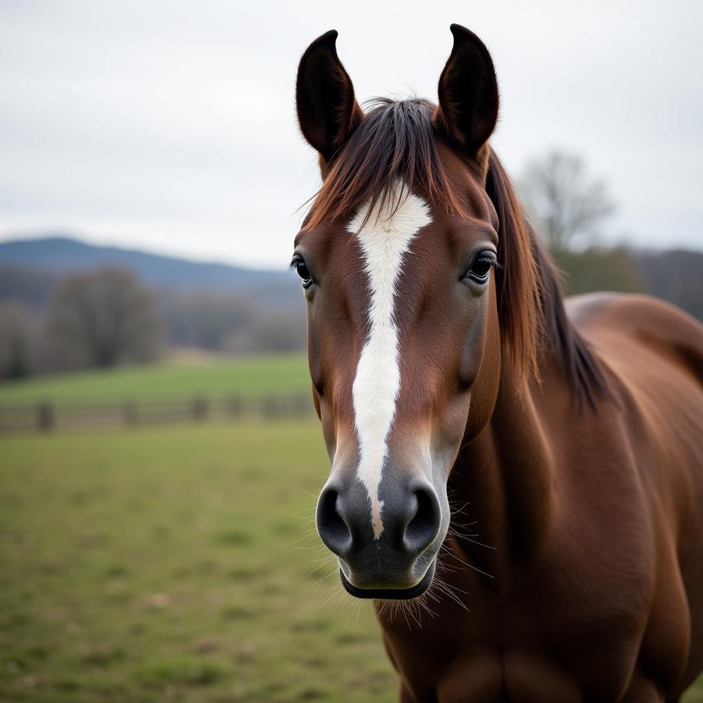 Senior Horse Portrait in a Pasture