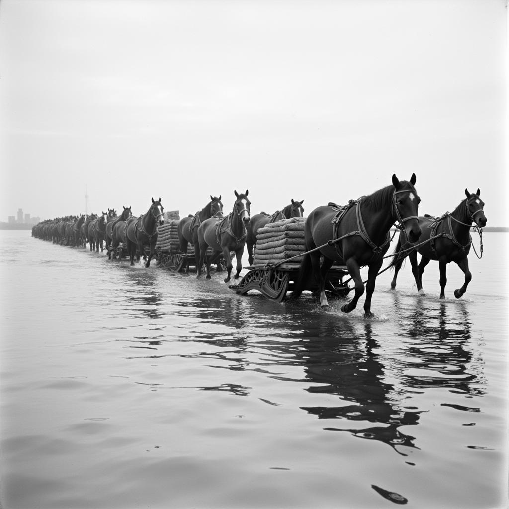 Horses Transporting Supplies During the Siege of Leningrad