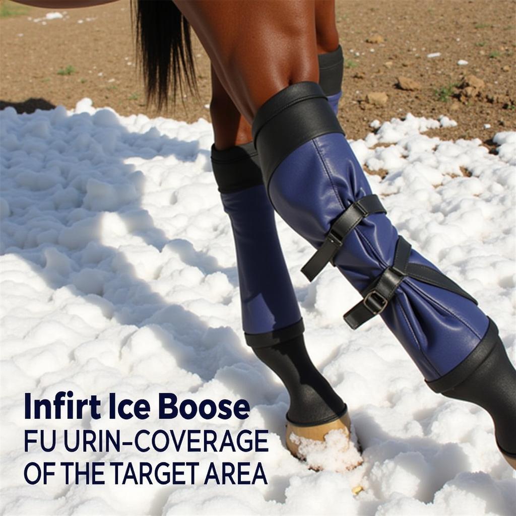 Applying Sound Horse Ice Boots to a Horse's Leg