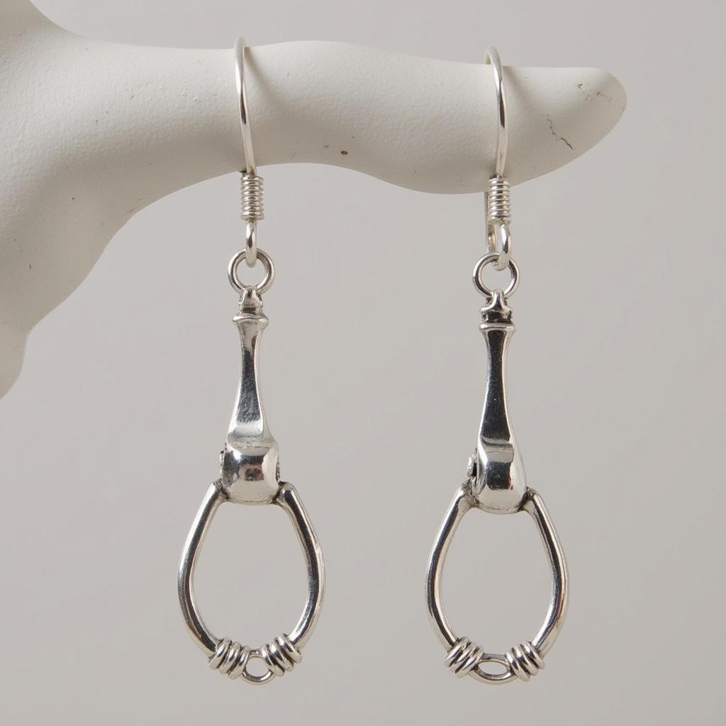 Sterling Silver Horse Bit Earrings