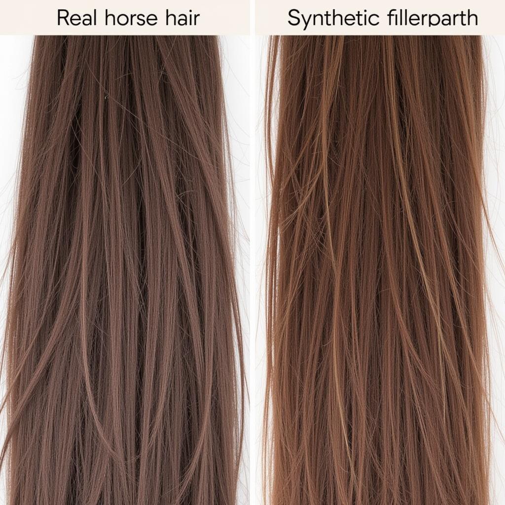 Synthetic horse hair alternatives for rocking horses