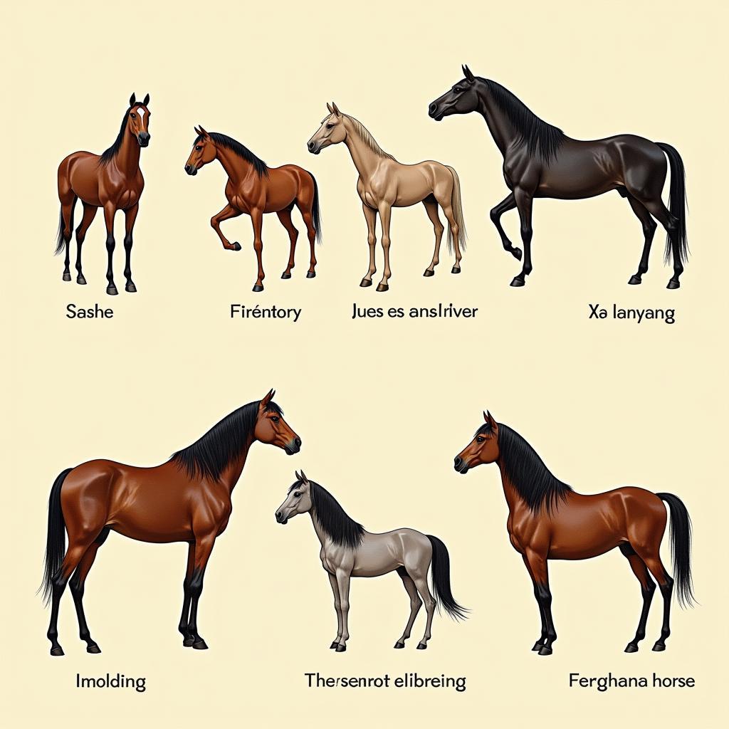 Different Tang Dynasty Horse Breeds