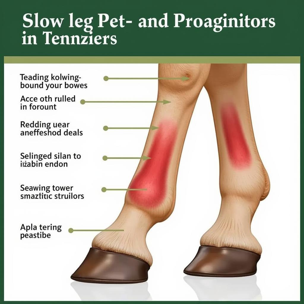 Inflammation in a Horse's Leg Due to Tendinitis