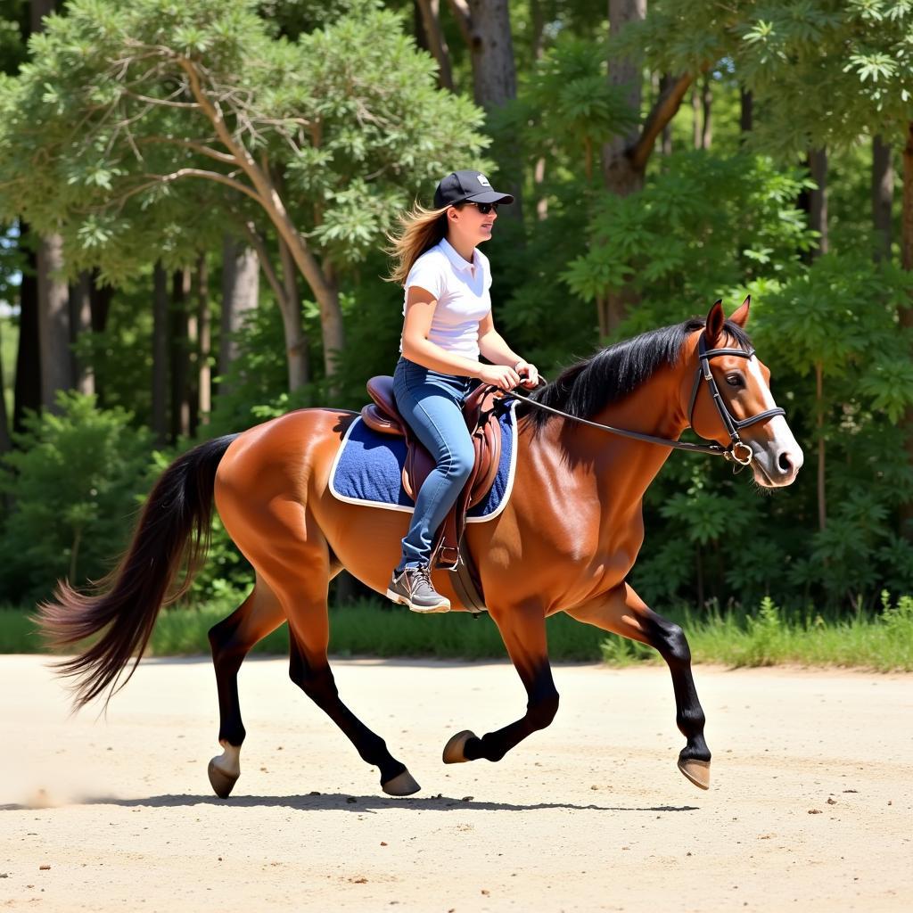 Tennessee Walking Horse Demonstrating its Smooth Gaits in Florida