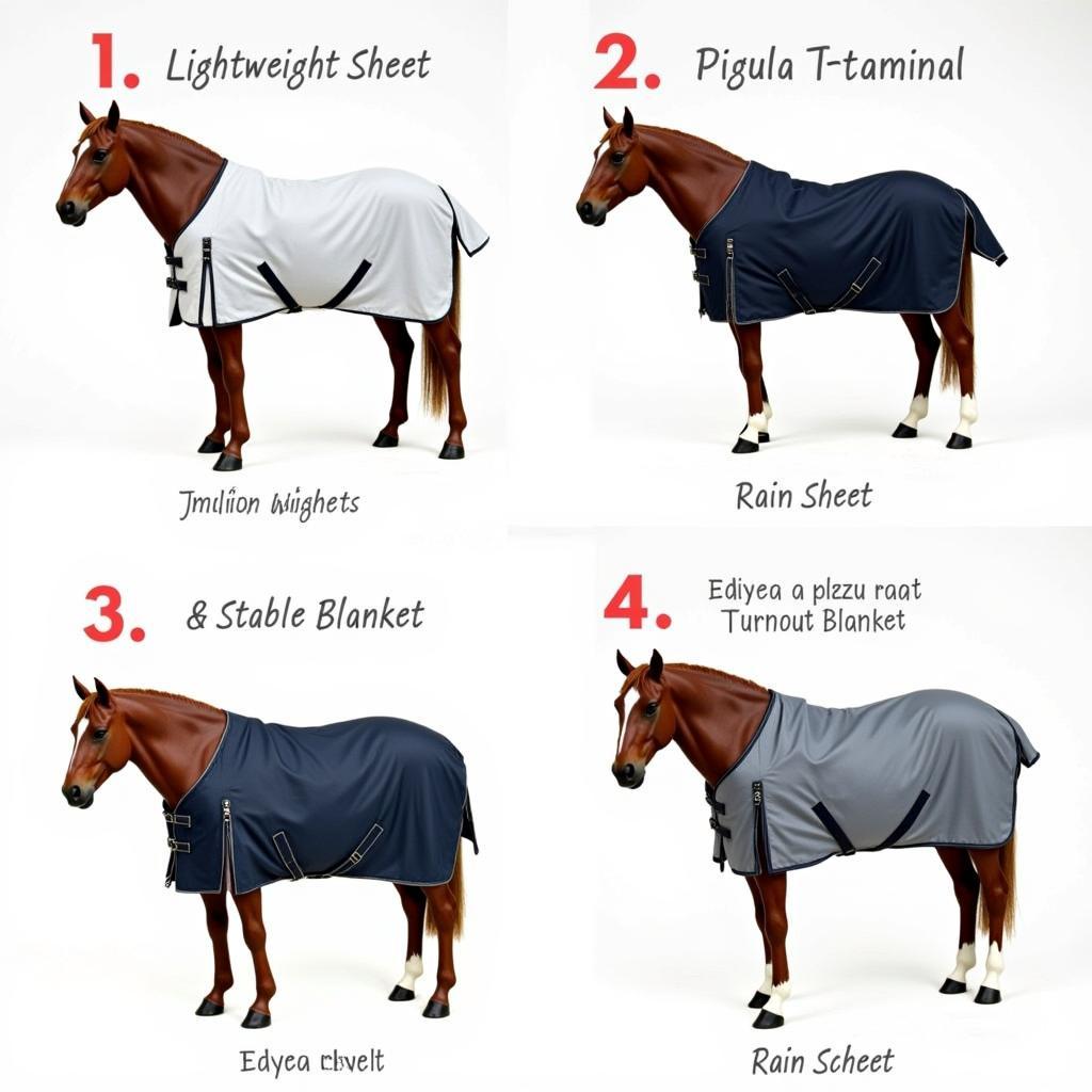 Various Miniature Horse Blankets