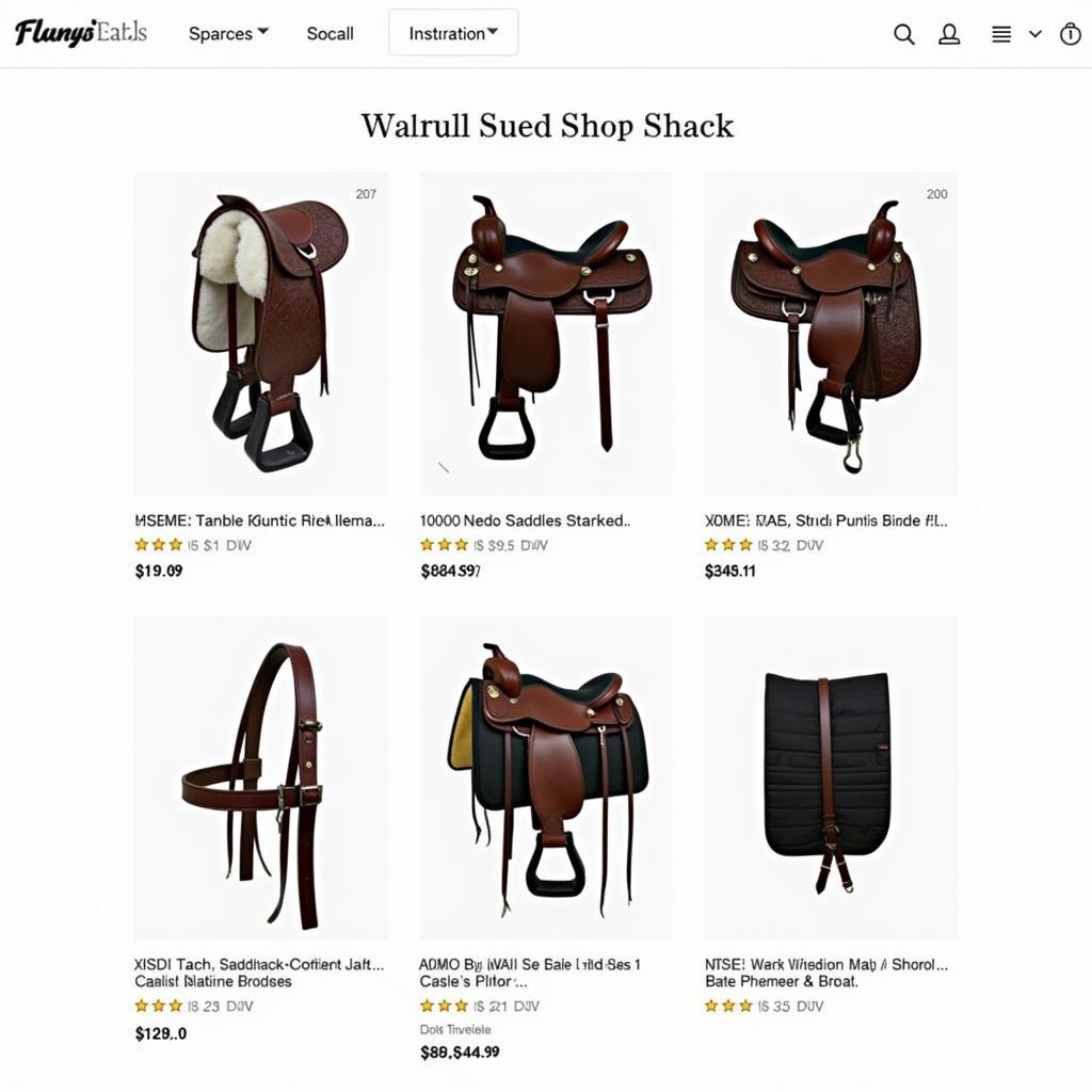 Used Horse Tack on an Online Marketplace