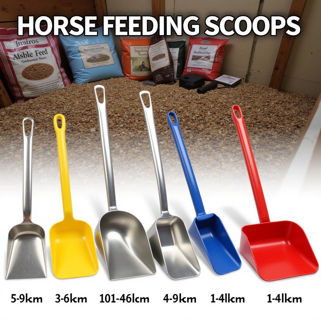 Variety of Horse Feeding Scoops for Different Needs