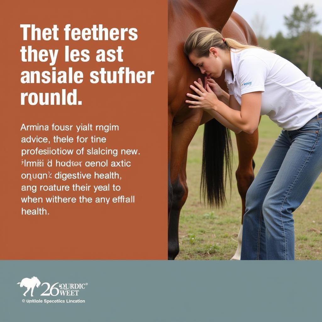 Veterinarian examining a horse's digestive system