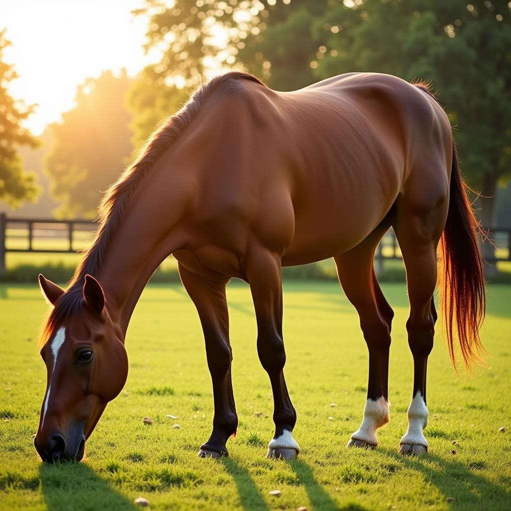 Vitamin E contributes to horse muscle health and function