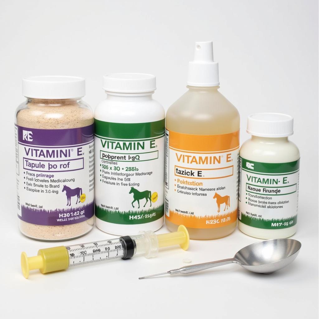 Different types of Vitamin E supplements for horses