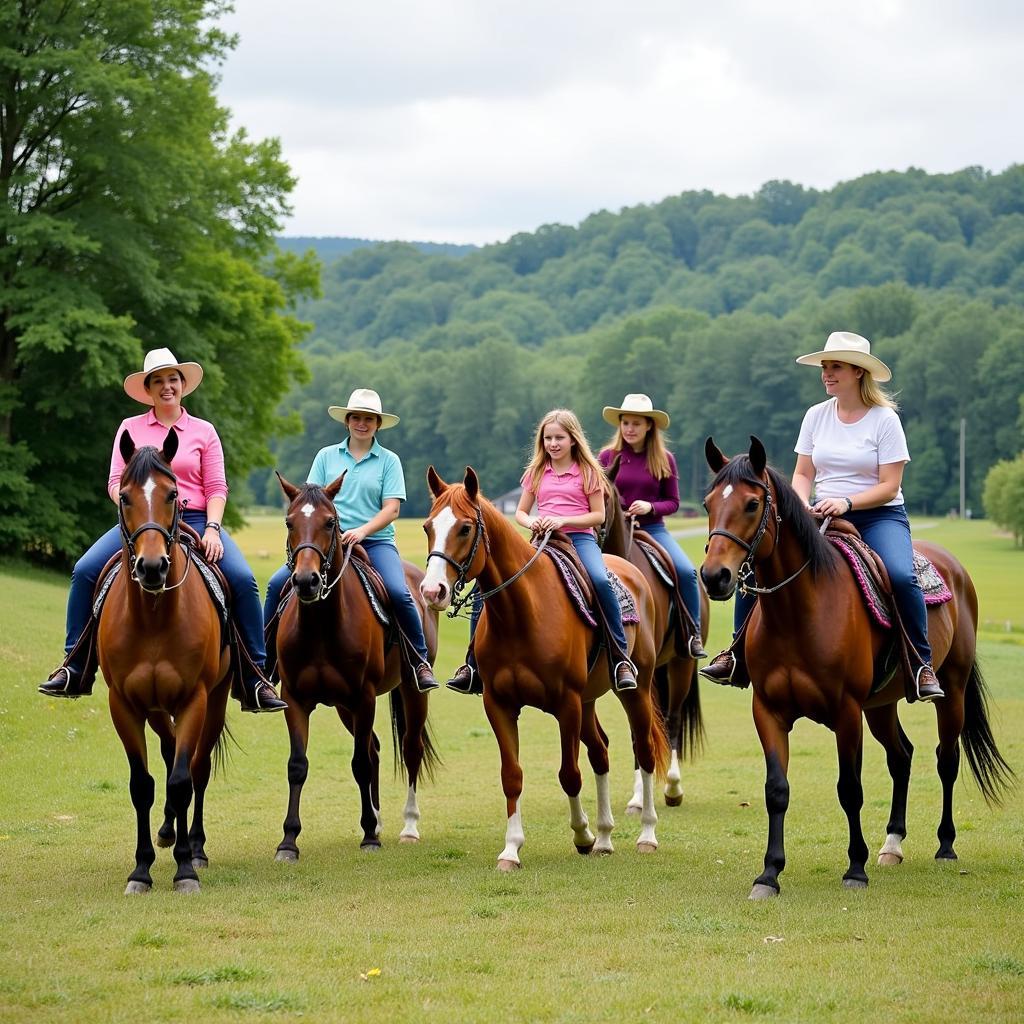 Walking Horse Club KY Group Trail Ride