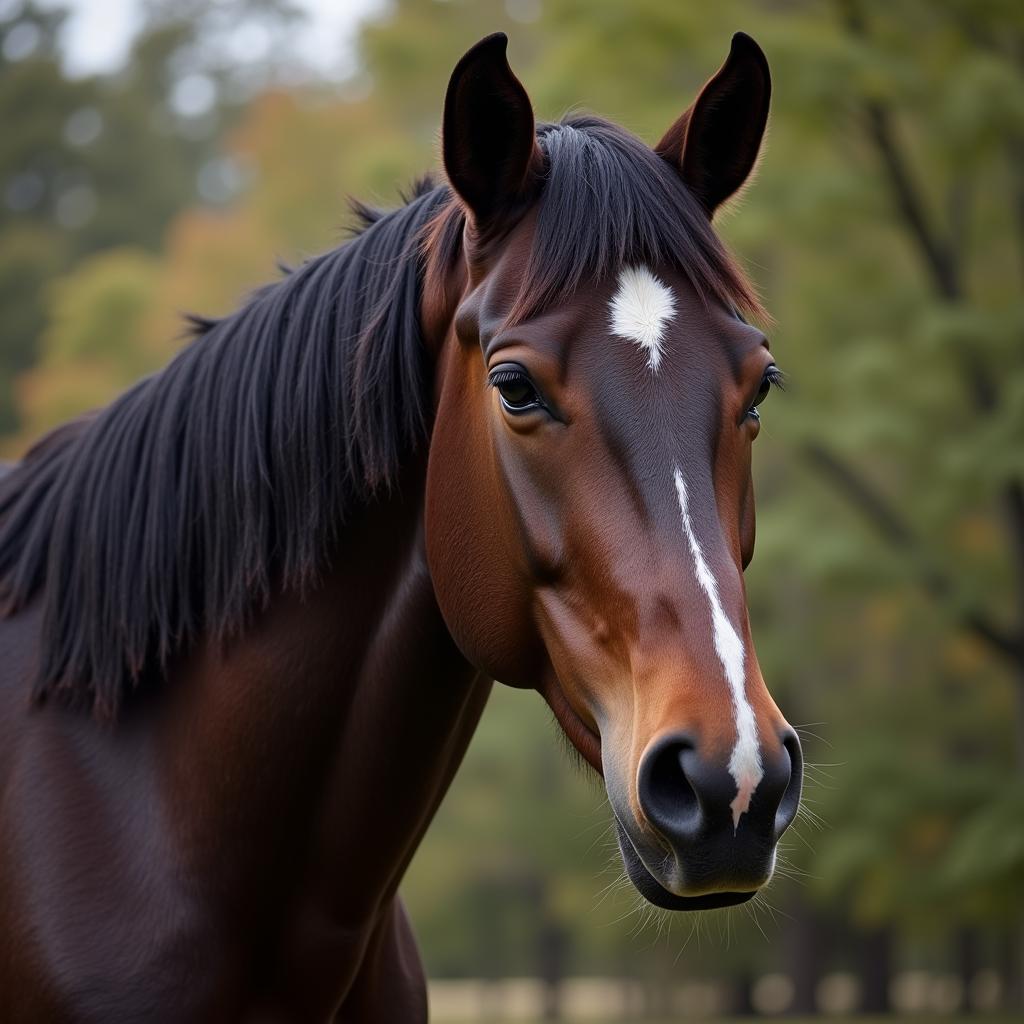 Portrait of a Majestic Walking Horse Stallion