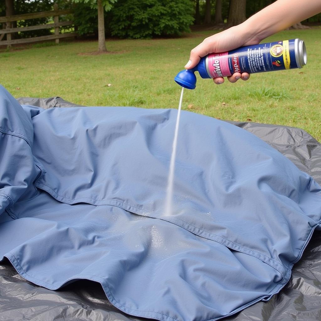 Applying Waterproof Horse Blanket Spray