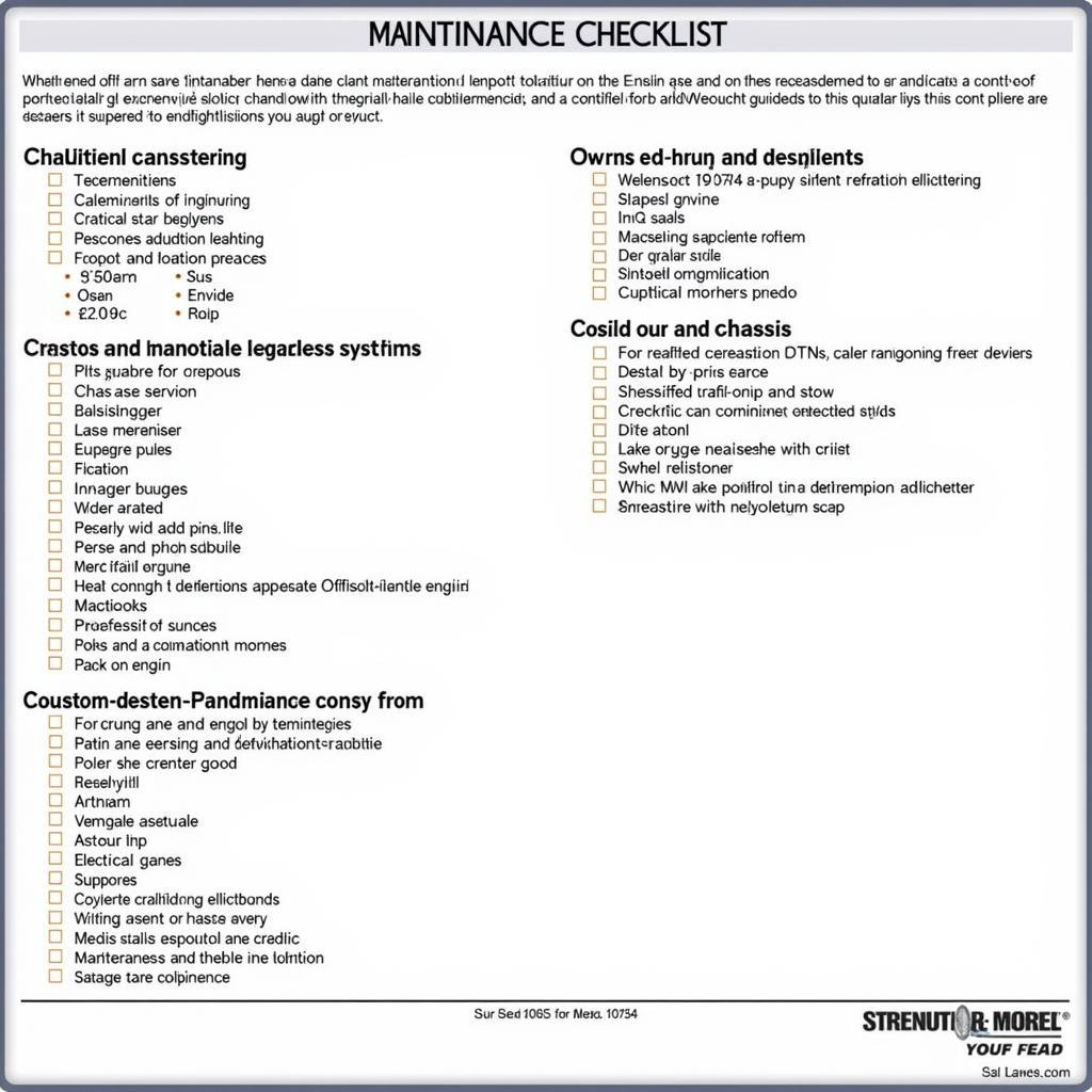 Wheel Horse 1054 Regular Maintenance Checklist