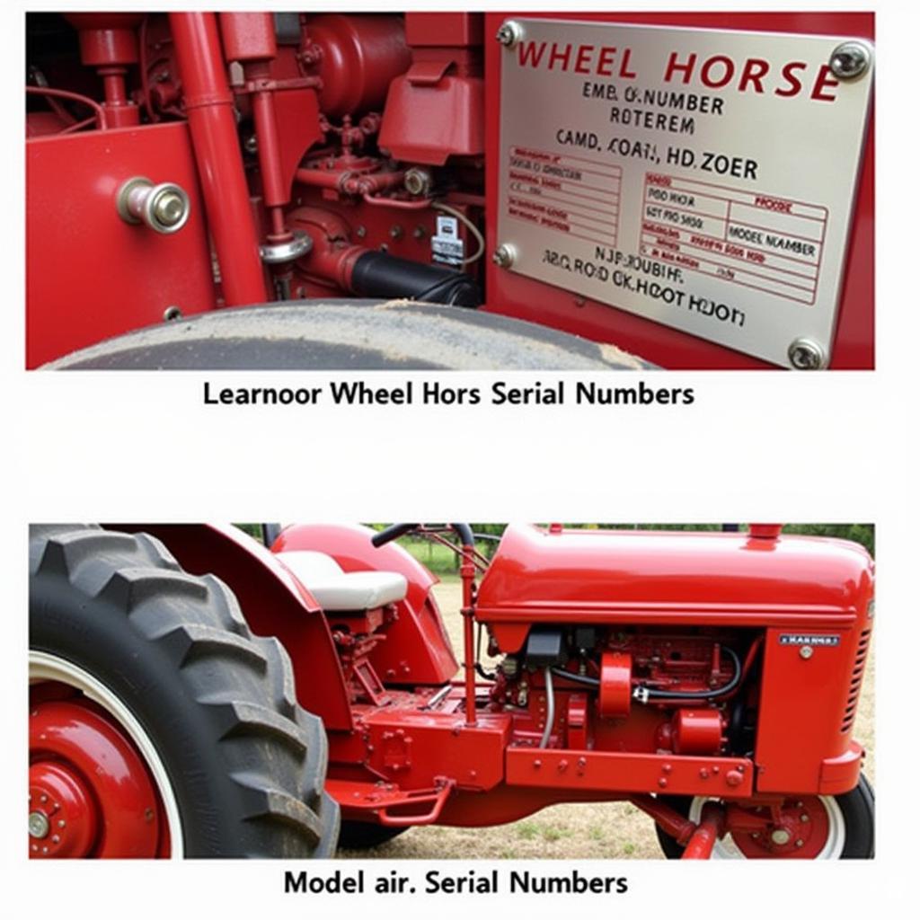 Wheel Horse Tractor Model Identification Plate