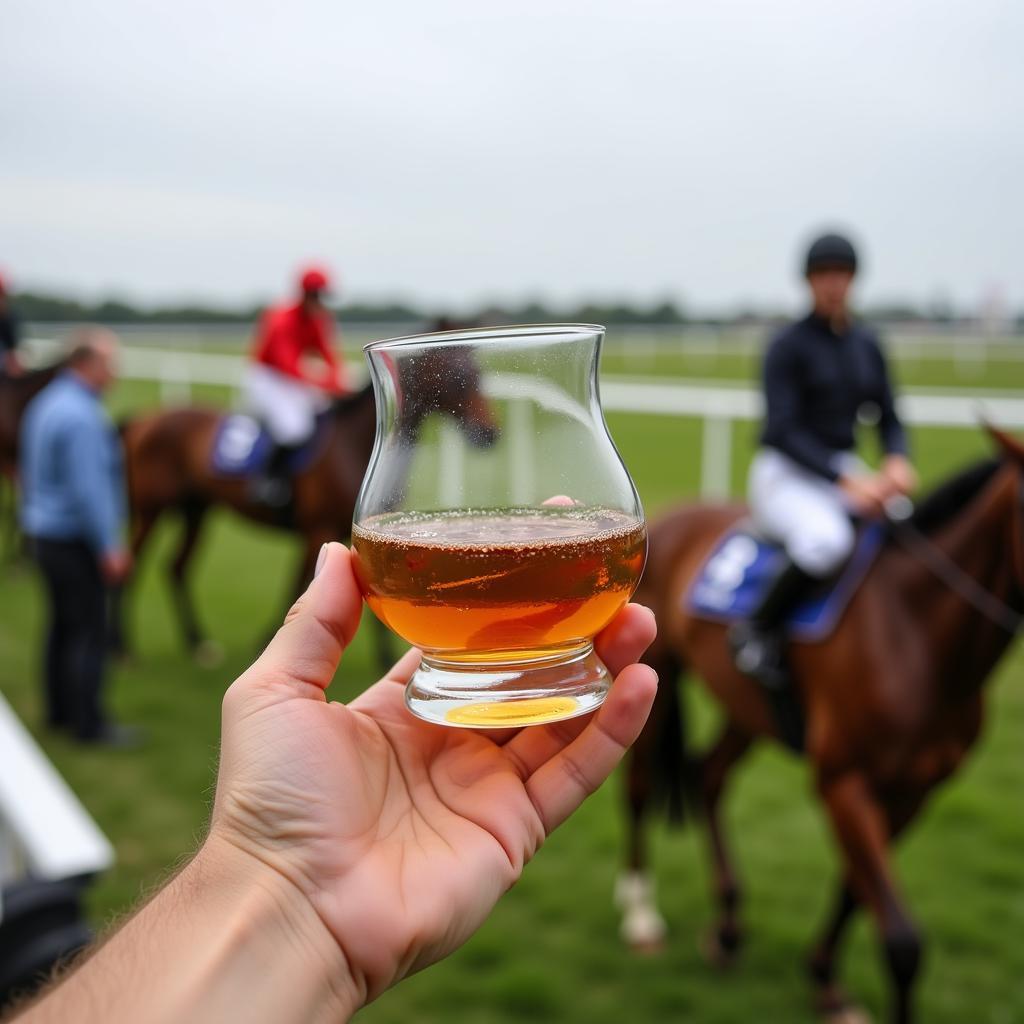 Whisky Glass at a Horse Race