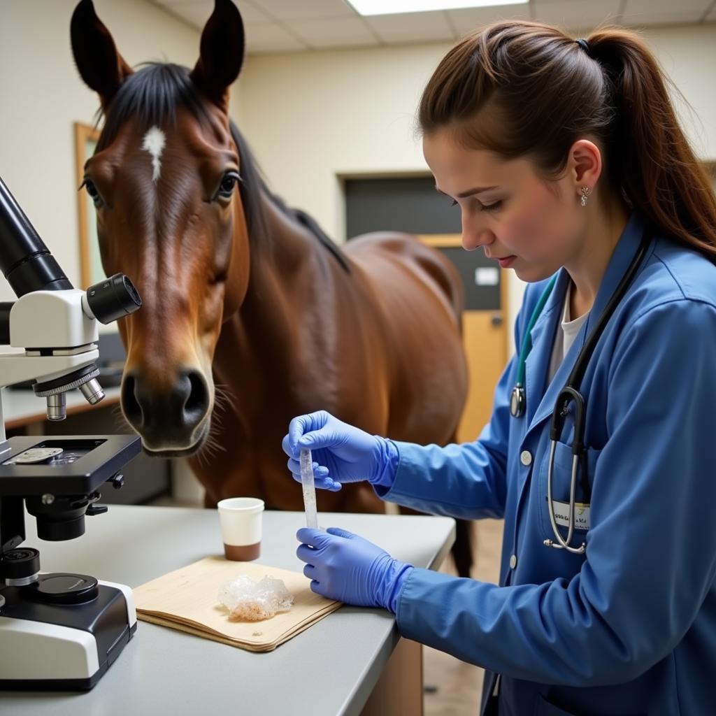 Horse fecal test for winter worming