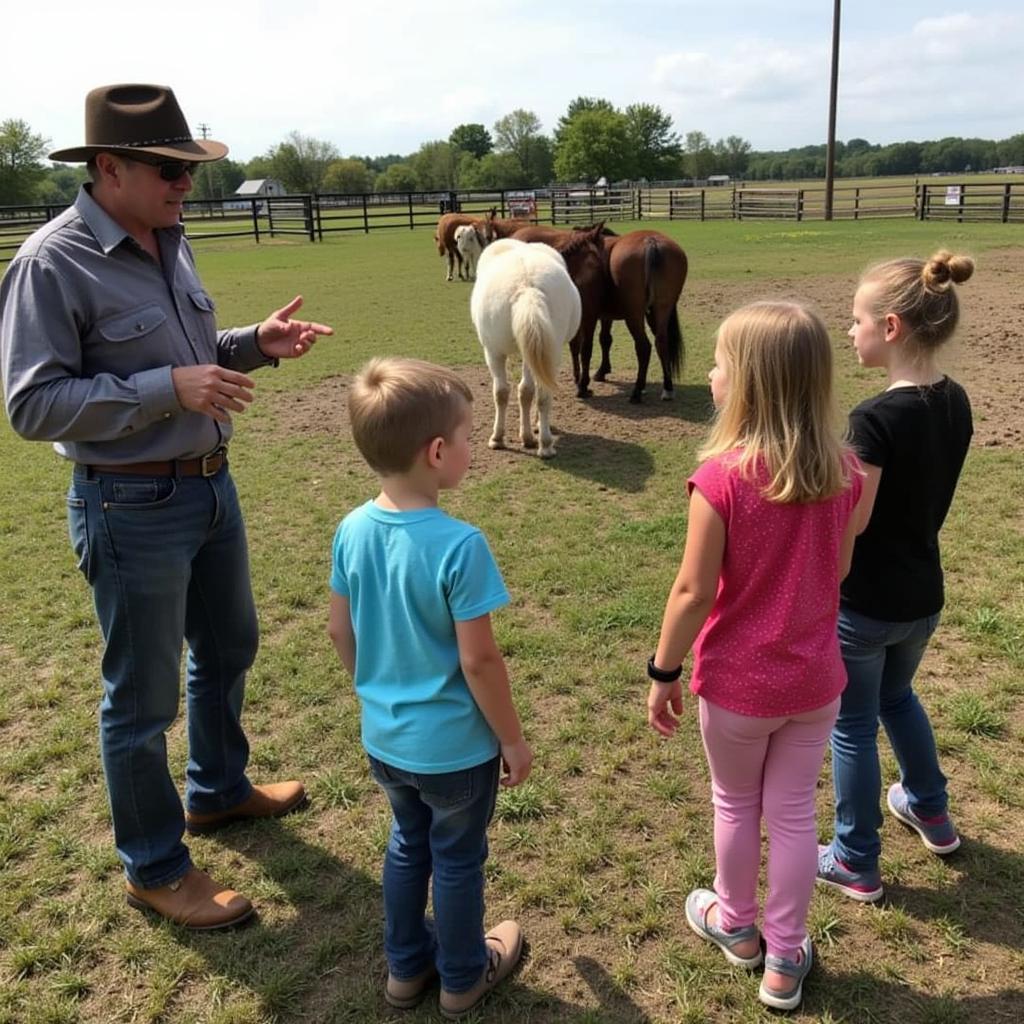 Wisconsin Miniature Horse Breeder Meeting Potential Buyers