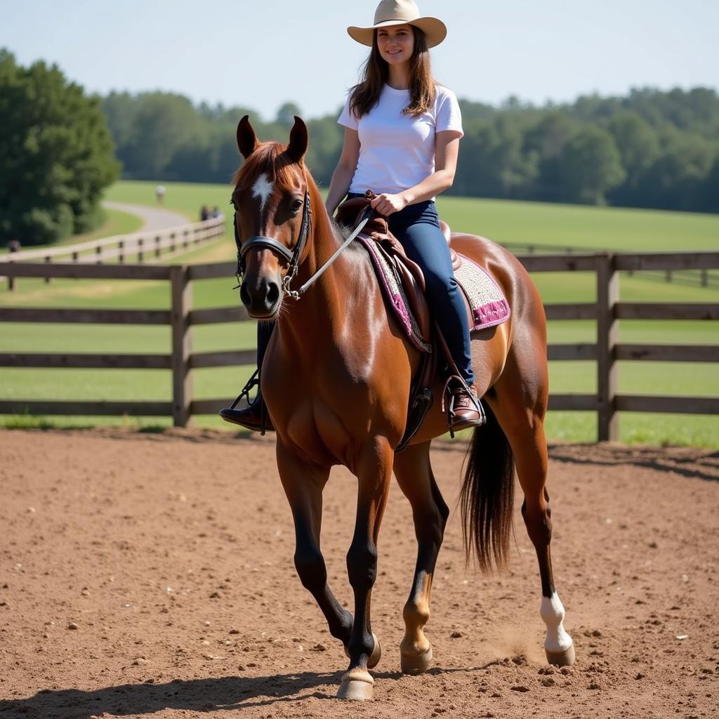 Woman Riding Horse Postpartum with Doctor Approval