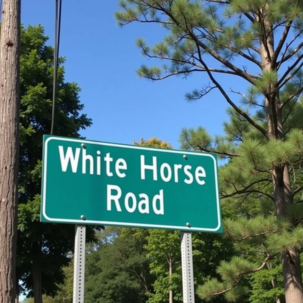 White Horse Road Sign