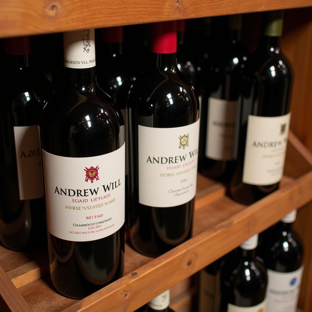 Andrew Will Wines in a Cellar