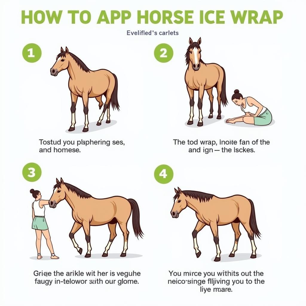 Applying horse leg ice wrap correctly