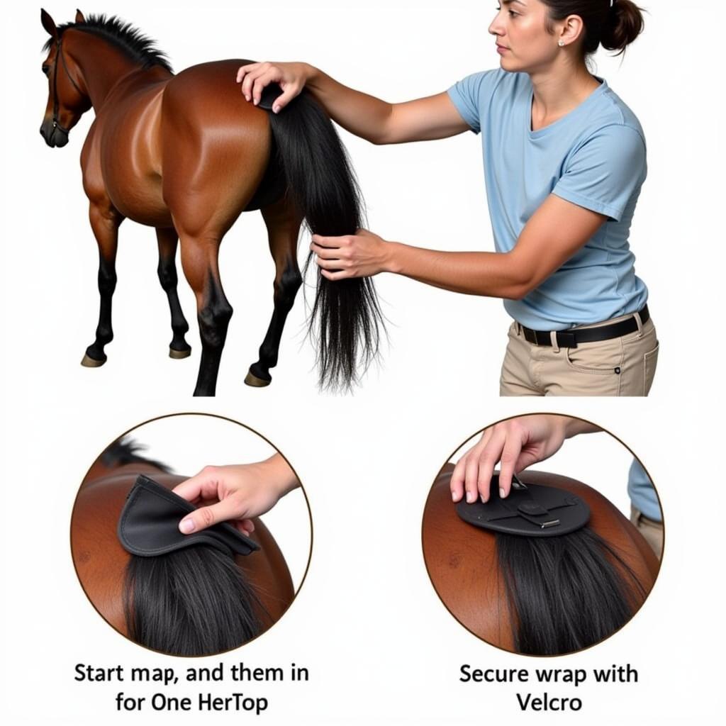 Applying a Horse Tail Wrap