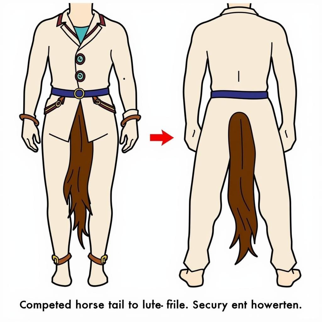 Securely Attaching the Horse Tail to a Costume