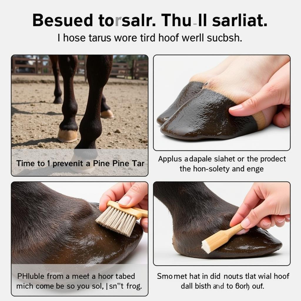 Applying Bickmore Pine Tar to a Horse's Hoof