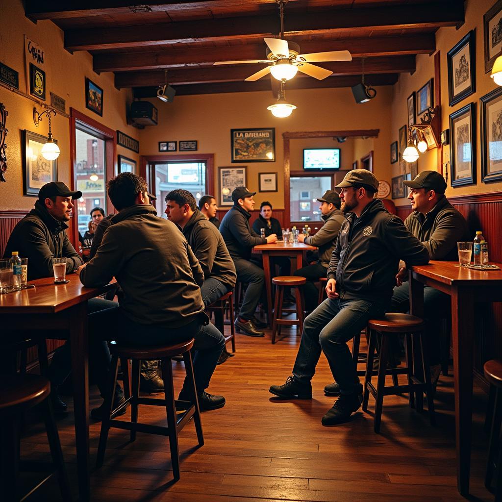 Bikers Gathering at a Steel Horse Inn