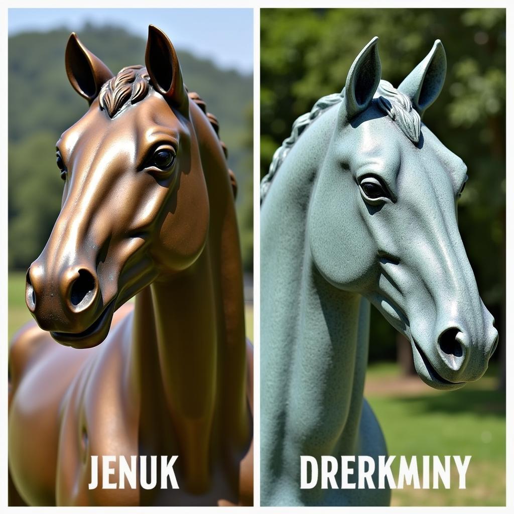 Bronze and Resin Large Horse Statues for Outdoor Spaces