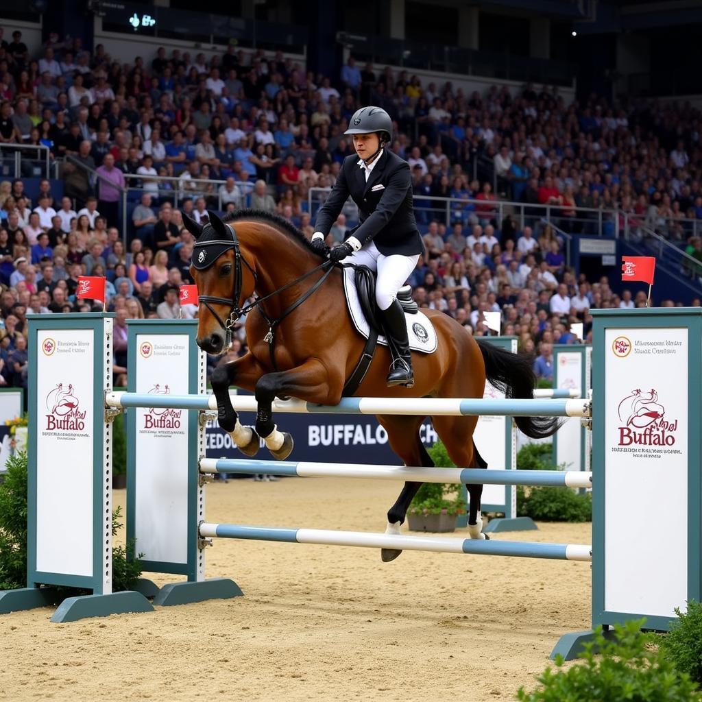 Equestrian competition at the Buffalo International Horse Show