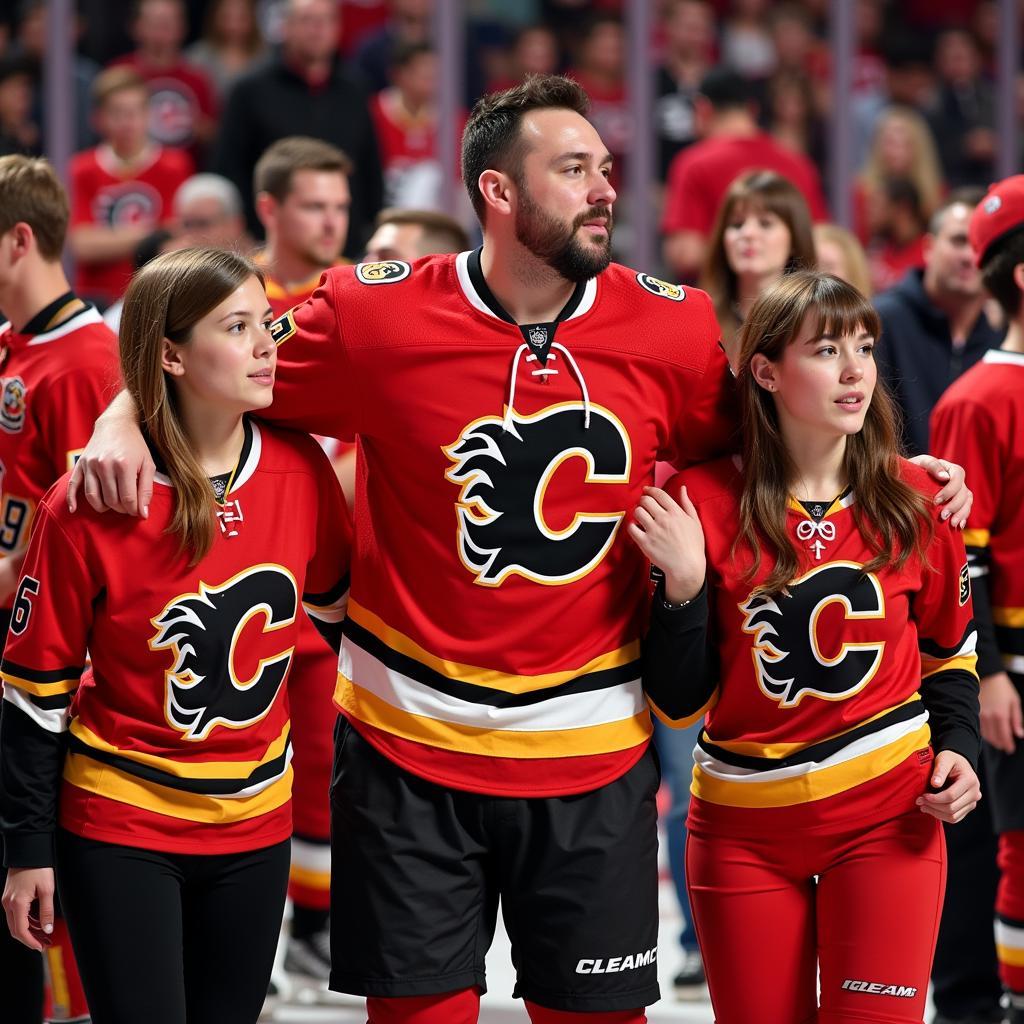 Calgary Flames Fans Showing Their Support