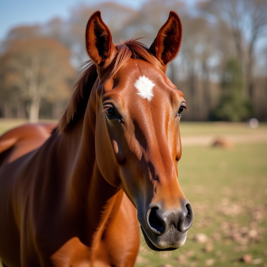 Chestnut Horse Headshot